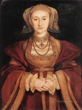 Hans Holbein the Younger Painting - Portrait of Anne of Cleves Renaissance Hans Holbein the Younger